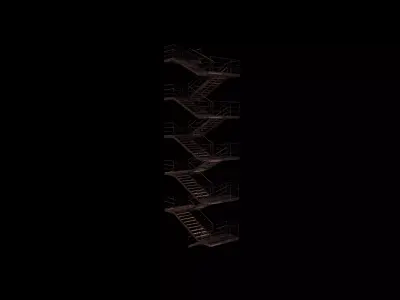 industrial staircase 02 3D model