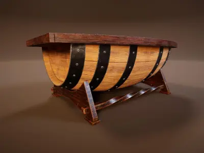 Coffee Table 13 Low-poly 3D model