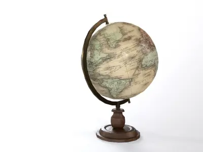 1930 Globe Low-poly 3D model