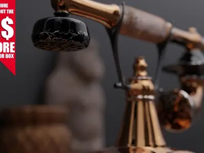 Best realistic antique telephone model 3D model