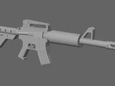 M16 weathered 3D model