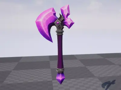Magic Axe - Game Ready Weapon Low-poly 3D model