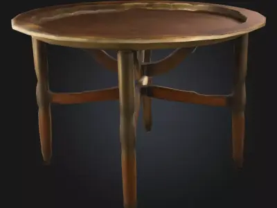 Intricate Brass Table 3D model