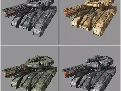 SF Heavy Tank MK4 Low-poly 3D model