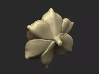 Jasmine flower design royal luxury deco orgranic polished 3D print model