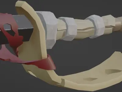 Stylized Pirate Sword Low-poly 3D model