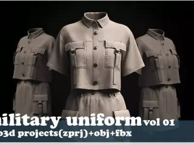 military uniform 3D model purchase