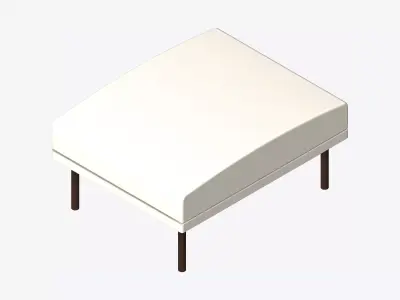 Seat - Ottoman - Simplicity - Type 3 Low-poly 3D model