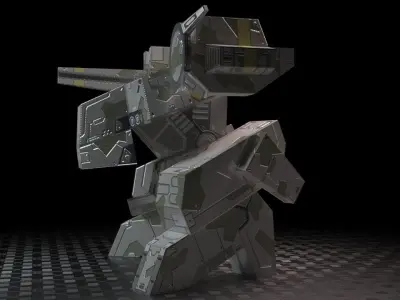 Metal Gear REX Low Poly Low-poly 3D model