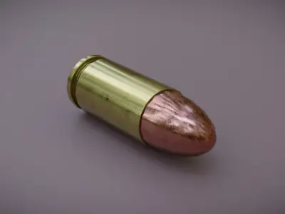 9mm Luger Ammo Free Free low-poly 3D model