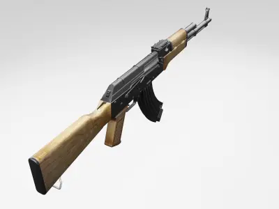 AK 47 3D model 4
