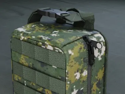 Military Camo Bag  Low-poly 3D model