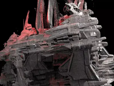Dark Dreadnaught Grand airship  3D model