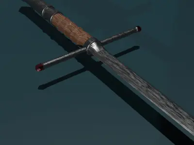 game ready low poly sword Free 3D model get