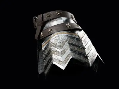  Female Knight Skirt Armor MidPoly 3D model