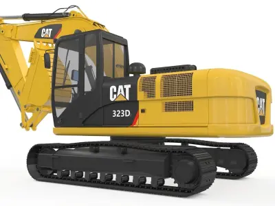 Excavator Medium Rigged 3D model