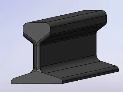 Schienenprofil in H0 3D print model