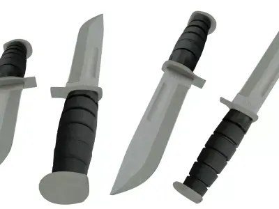 Kabar Combat Knife Low-poly 3D Models Low-poly 3D model