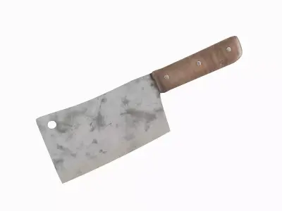 Meat Cleaver Set C Low-poly 3D model