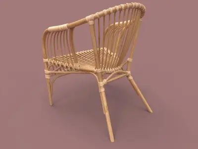wicker chair 3D model