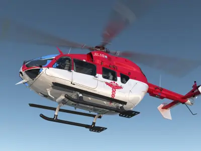 Eurocopter EC145 Medical Helicopter 3D model