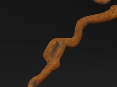 Magical Wizard Wand  Low-poly 3D model