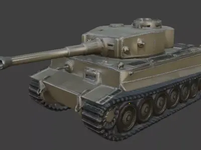 WWII Heavy Tank 3D  Low-poly 3D model