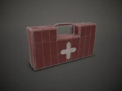 Medium Medkit Low-poly 3D model