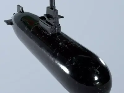 Submarine Free low-poly 3D model by kaisen3d