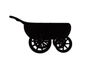 Wooden Cart 3D Printable Model 3D print model shop