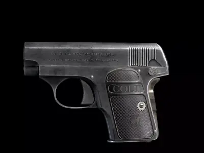 Colt 1908 Vest Pocket Hand Gun Low-poly 3D model