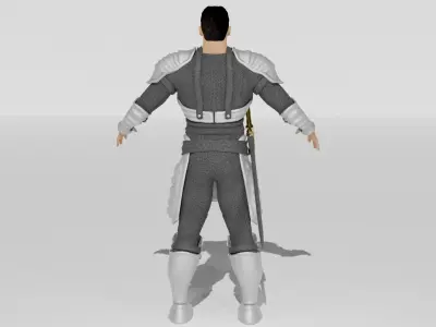 Medieval Warrior 3D Character Low-poly 3D model