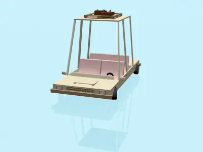 Low Poly Fantastic Car Low-poly 3D model