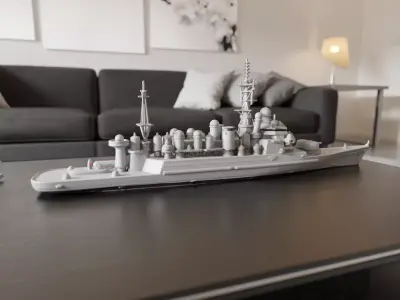 battle ship 3D print model