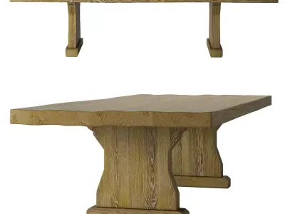 Gregorius Pineo Rodenbach Dining Table 3046 Low-poly 3D model