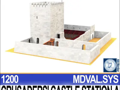 Crusaders Castle Station A 1200 AD 3D model