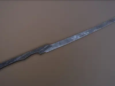 Post-Apocalyptic Nodachi Low-poly 3D model