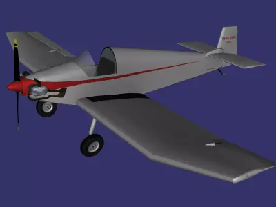 Jodel D9 bebe Free low-poly 3D model