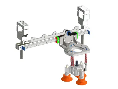 Sheet metal robot tooling for tandem press line 3D model Free 3D model