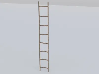 Wooden Ladder 3D model