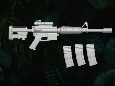 M4A4 collection 3D printable files for Action Figures 3D print model