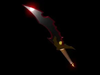Solo-Leveling - Knight Slayer - Dagger Low-poly 3D model