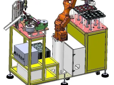 PCB board bracket automatic assembly machine 3D model