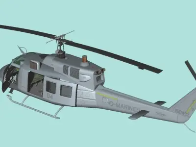 U S MARINES UH-1N Free 3D model