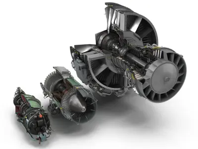 Sectioned Turbojet Engines 3D Models Collection 3D model