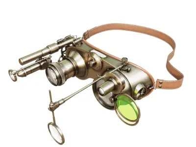 Steampunk Goggles 3D model