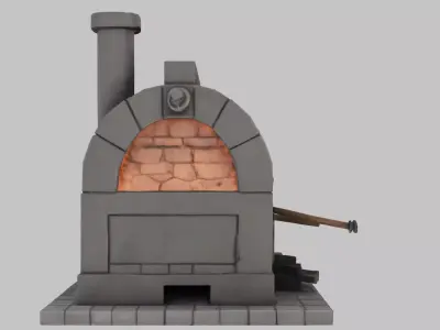 Vintage Kitchen Stove - 3D Model Low-poly 3D model