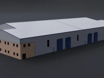 Warehouse 10 Low-poly 3D model