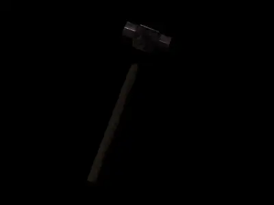 Sledge hammer Free low-poly 3D model
