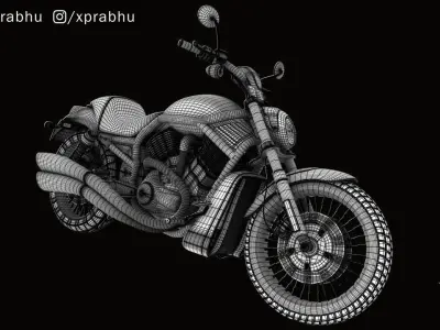 Harley Davidson Vrod 100th Anniversary 3D model
